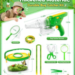 SOLIEHOO Bug Catcher for Kids 3-12, Bug Vacuum Bugs Catching Release Kit, Magnifying Glass Bug Collector Butterfly Net Bugs Grabber Insect Catcher Tweezers, Boys Outside Explorer Toys Birthday Gift