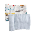 Little Unicorn Air Show Cotton Muslin Swaddle Blanket Set | Set of 2 | 100% Cotton | Super Soft | Newborns and Infants | Large 47 x 47 | Machine Washable