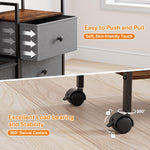 Modanais Baby Diaper Caddy Organizer and Storage Cart - 3 Tier Rolling Cart with Dividers and Drawers, Easy To Assemble, Mobile Utility Cart with Wheels for Nursery, Bedroom, Changing Table & Crib