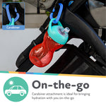 Nuby No-Spill Clik-It Soft Spout Sippy Cup with Carabiner Clip - (3-Pack) 10 oz - Baby Sippy Cup for 6+ Month Old with Easy Grip - Red/Green/Blue