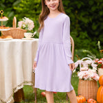 PATPAT Toddler Girl Floral Multipack Dresses 2 Pack Long Sleeve A-line Dress for Girl