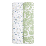 aden + anais Essentials Swaddle Blanket, Muslin Blankets for Girls & Boys, Baby Receiving Swaddles, Newborn Gifts, Infant Shower Items, 2 Pack, Harmony
