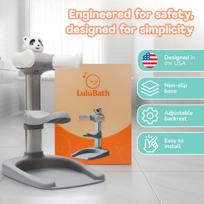 Baby Shower Stand with Built-in Seat | Baby Bath Stand Height-Adjustable Washing Stand for Toddlers | Soporte para Bañera con Asiento