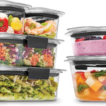 Rubbermaid Brilliance Food Storage Containers, Set of 5 (10 Pieces), BPA-Free, Leak-Proof, Clear