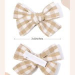 doboi 20PCS 3.6 Inches Baby Girls Linen Hair Bows Clips 10 Colors Fully Lined Hair Barrettes Accessories for Babies Infant Toddlers Kids in Pairs