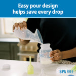 Dr. Brown's 100% Silicone One-Piece Breast Pump, Hands-Free Breast Milk Collector with Travel Lid and Travel Bag