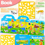 Benresive Reusable Sticker Books for Kids 2-4, Sticker Books for Toddlers 1-3 2-4, Toddler Travel Toys Activities Crafts Gifts - Animal