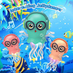 Dancing Jellyfish Baby Toy, Crawling Jellyfish Tummy Time Toy, Magic Dancing Music Crawling Toys for 3 4 5 6 7 8 Year Old Kids Boy Girl Birthday Gifts, Interactive Relax for Office Desk