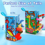 2PCS Baby Books 0-6 Months Infant Toys 0-3 3-6 6-12 Months Baby Tummy Time Sensory Toys 3 4 6 Month Newborn Essentials Must Haves Crinkle Touch Feel Busy Book for Babies Boys Girls Easter Shower Gifts