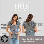 LÍLLÉbaby Complete 6-in-1 Ergonomic Baby Carrier Infant to Toddler with Lumbar Support (7-45 Pounds), 360 Degree Baby Wearing, Inward and Outward Facing (Starfall)