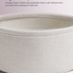 VASAGLE LILEA Collection - Small Round Side End Table, Modern Nightstand with Fabric Basket, Jelly Pink and Cream White ULET223R61
