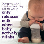 Philips AVENT Glass Natural Baby Bottle with Natural Response Nipple, Clear, 8oz, 1pk, SCY913/01