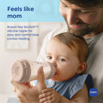 MAM 4.5oz Easy Start Anti-Colic Wide Neck Vented Baby Bottle, Extra Slow Flow Breastfeeding-Like Silicone Nipple, Reduces Colic, Gas & Reflux, Easy to Clean, BPA Free, 0+ Months, Made in Europe