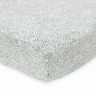 Little Unicorn Premium Crib Sheet | Breathable & Super-Soft Muslin Fabric (Green Seed)