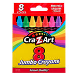 Cra-Z-Art 8ct Jumbo Crayons for Children, Back to School Essential for Ages 3 and Up