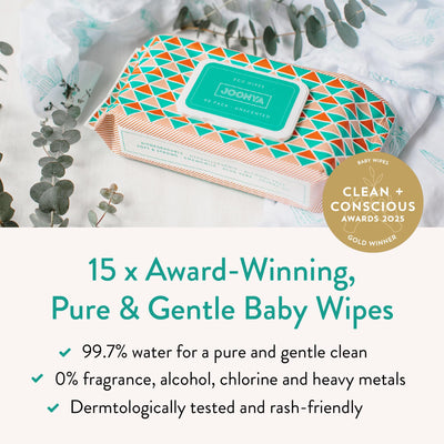 JOONYA Unscented Baby Wipes — Plant-Based, Fragrance-Free Bulk Diaper Wipes | Hypoallergenic, Non-Toxic & Biodegradable Wet Wipes for Sensitive Newborn Skin | 12 Packs of 80 (960 Total)