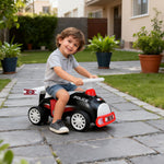 Costzon Toddler Ride On Toys, Foot-to-Floor Sliding Car with Steering Wheel, Music & Under-Seat Storage, Kids Push Ride-Ons, Baby Ride On Toys for Boys Girls 19-36 Months (Police Theme)