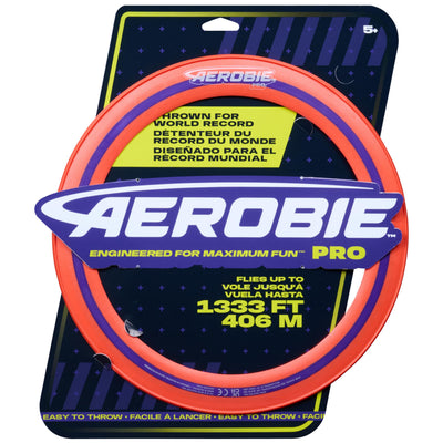 Aerobie Pro Ring Outdoor Flying Disc, Flying Ring for Kids Parties and Backyard Games, Teen Boys Gift Ideas, Kids Toys for Ages 5 & Up, Orange, 14