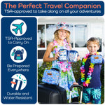 KeepGoing Kids First Aid Kit - 130 Pc. Kit for Car, Home, Purse & Diaper Bag - Latex-Free Bandages - TSA-Approved Travel Size