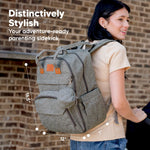 KeaBabies Diaper Bag Backpack - Large Baby Diaper Bag with Changing Pad, Baby Boy, Girl, Travel Backpack for Mom and Dad, Waterproof, Multi Function Durable (Classic Gray)