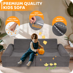 Winhomish 12-Piece Modular Kids Play Couch – Premium Soft Foam, Removable Cover, Comfortable & Safe Toddler Couch for Children 1-6 Years, Portable & Easy to Clean, Ideal for Living Room & Playroom