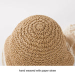 pureborn Baby Girl's Straw Hat Wide Brim Sun Protection Hat Summer Beach Hat with Chin Strap for Infant Girl 6-24 Months Khaki