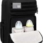 Diaper Bag Backpack for Dad, Military Style, Large Capacity with Stroller Buckle, Insulated Pockets