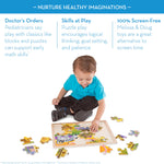 Melissa & Doug 3-Puzzle Jigsaw Set - Dinosaurs, Ocean, and Safari