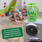 GoGo squeeZ Applesauce and Fruit Puree Variety Pack, Apple, Banana & Strawberry, 3.2 oz (Pack of 20), Unsweetened Fruit Snacks for Kids, Gluten Free, Nut Free and Dairy Free, BPA Free Pouches