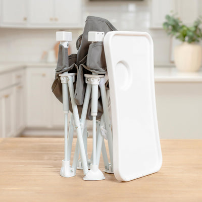 Regalo My Chair 2-in-1 Baby High Chair & Portable Travel Booster Seat, High Chair for Babies & Toddlers, Booster Seat for Kitchen Chair, Oversized Tray with Cup Holder, Gray