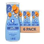 Gerber Baby Snacks Puffs Variety Pack, Banana & Strawberry Apple, 1.48 Ounce - 2 count of four packs, Package may vary, 1.48 Ounce (Pack of 8)