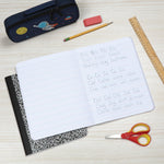 Oxford Primary Ruled Composition Notebooks, 9-3/4 x 7-1/2 Inches, Writing Practice for Kids, Grades K-2, Black Covers, 100 Sheets, 2 Pack (1002521)