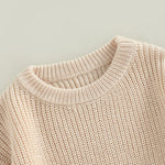Afunbaby Baby Girl Boy Knit Sweater Blouse Pullover Sweatshirt Warm Crewneck Long Sleeve Tops for Infant Toddler (3-6 Months,Cream)