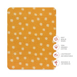 Babyletto 100% Organic Cotton All-Stages Midi Crib Sheet, GOTS-Certified, Fitted 360°, Ultra-Soft and Breathable Muslin - Golden Hour