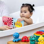 Baby Einstein Ocean Explorers Opus Bath Pals 11-Piece Gift Set, Waterproof Bath Book, Bath Cups, Animal Shape Bath Toys for Baby and Toddler, Ages 3 Months and Up