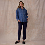 Motherhood Maternity Women's Maternity Super Stretch Secret Fit Belly Ankle Skinny Work Pant, Navy, Medium