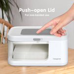 Baby Wipe Warmer Baby Wet Wipes Dispenser, Cozygrow Diaper Wipe Warmer with LED Light & Transparent Viewing Window, Adjustable 95℉-131℉, 1.5 Meter Plug Cord