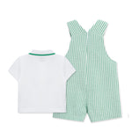 Little Me Clothes for Baby Boys' Golf Shortall Set, Green, 9 Months