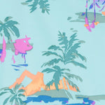 OshKosh Girl One-Piece Swimsuit, Tropical Vintage Print, 2T