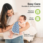 5-Pack Muslin Burp Cloths Baby Boy, Girl - Very Absorbent Baby Burp Cloth Rags, 8-Layers Viscose Derived from Bamboo Cotton Muslin Towel, Super Soft Spit Up Rags, No Shrink Washcloths (Dreamers)