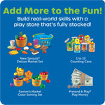 Learning Resources Pretend & Play Calculator Cash Register Toy - Gift for Kids, Toddler Toys, Play Money & Credit Card, Shopping Store Playset, Educational Preschool Activities