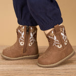 Newsonet Toddler Baby Cowboy Cowgirl Boots Western Shoes Camel 7 Toddler