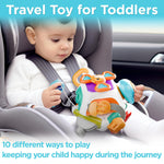 iPlay, iLearn 10 in 1 Baby Busy Board Cube, Montessori Sensory Toy Toddler 1-3, Infant Carseat Plane Travel, Kid Education Learning Activity, Easter Birthday Gift 6 9 12 18 Month 1 2 Year Old Boy Girl