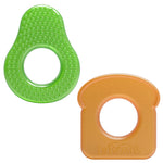 Dr. Brown's AquaCool Water-Filled Teether, Cooling Baby Teether Toy for Sore Gums, Avocado Toast Shapes, BPA-Free, 3m+, 2-Pack