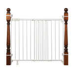 Ingenuity The Stairway+ 46W Series, 32"-48" Wide, 32.5" Tall, Baby Gate for Stairs, Dog Gate Indoor with Door for Banister to Banister Installation - White Metal