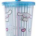 Silver Buffalo Sanrio Hello Kitty and Friends Cinnamoroll Plastic Cold Cup with Lid and Straw Topper, 24 Ounces