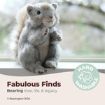 Bearington Peanut Plush Squirrel Stuffed Animal, 8.5 Inches