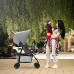 hauck Lightweight and Compact Travel Baby/Toddler Foldable Stroller, Sport, Grey