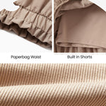 PATPAT Girls Skirt Sets Size 9-10, Khaki Crop Tank Tops + Pleated Skirts with Built in Shorts 2 Piece Outfits, Tween Girls Trendy Clothes Y2K Outfits Streetwear