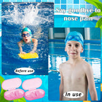 Relaxweex 2 Pcs Silicone Nose Clip for Swimming, Kids, Pink
